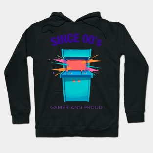 Since 2000s Gamer and Proud - Gamer gift - Retro Videogame Hoodie